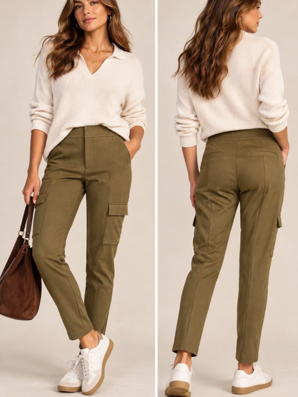 By Anthropologie The Essential Slim Cargo Pants Olive Green Size 8